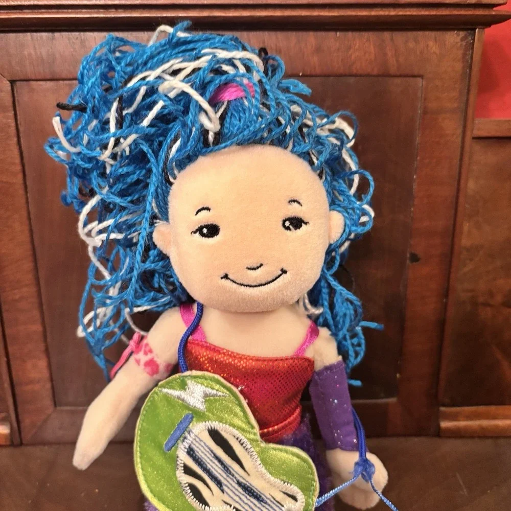 Manhattan Toy Groovy Girls Roxanna Plush Doll 2006 Blue Hair Guitar Rock Star